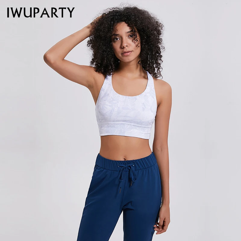 Модный женский спортивный бюстгальтер с цифровым принтом топ спортивные