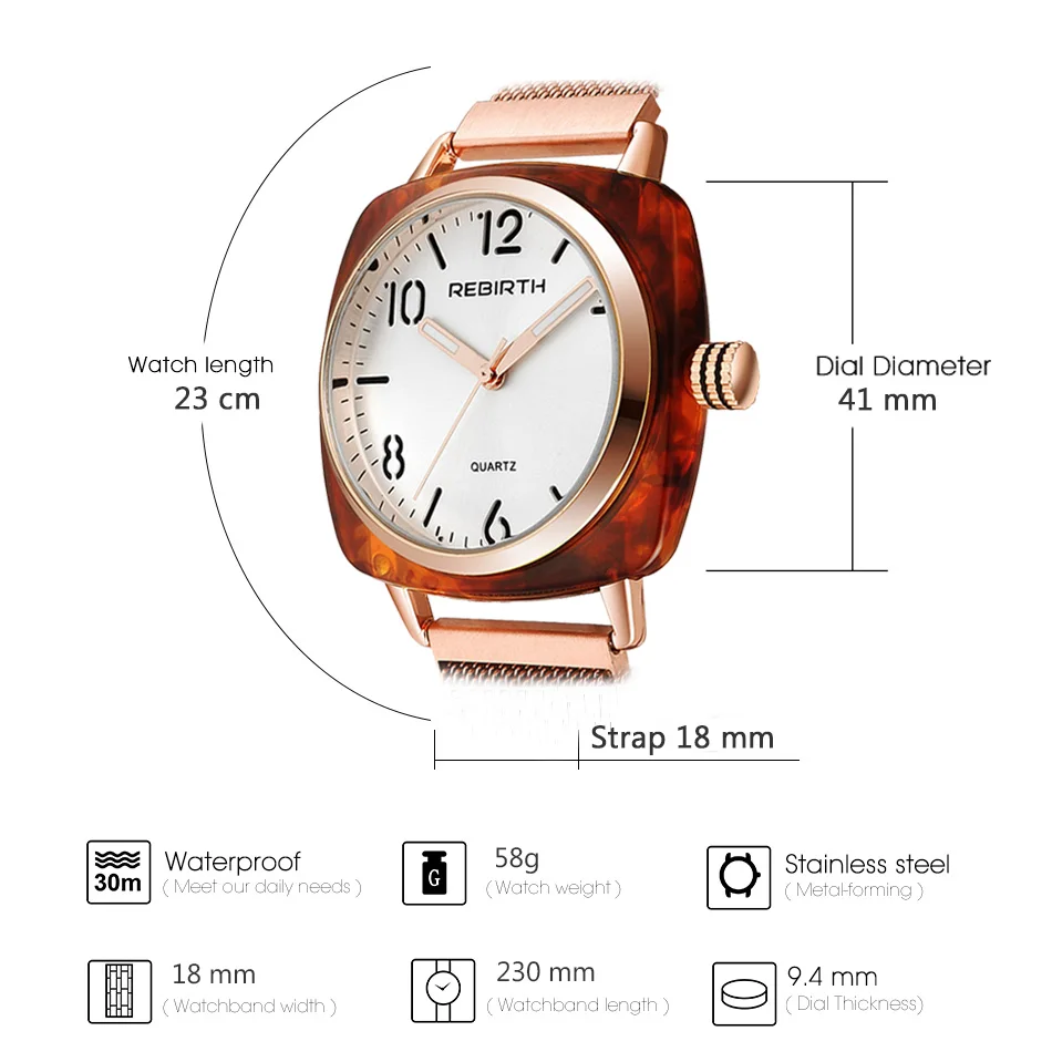 Роскошные женские часы браслет креативные магнитные кварцевые розовое золото