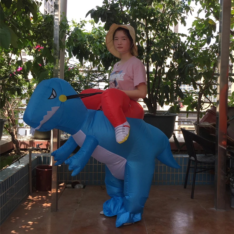 Надувной Динозавр для детей Хэллоуин динозавр костюм всадника вечерние костюмы