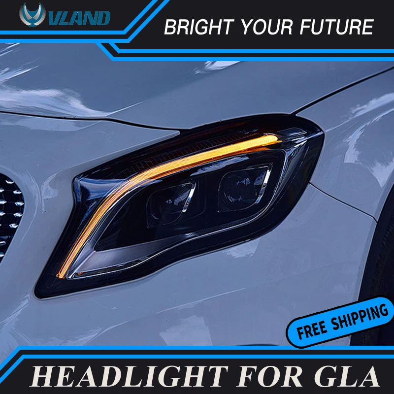 Светодиодный головной светильник для Benz GLA налобный фонарь СВЕТОДИОДНЫЙ дневной