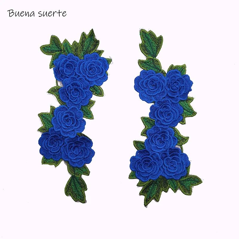 5 цветов 3D Цветочные нашивки для одежды джинсовая куртка вышитая нашивка