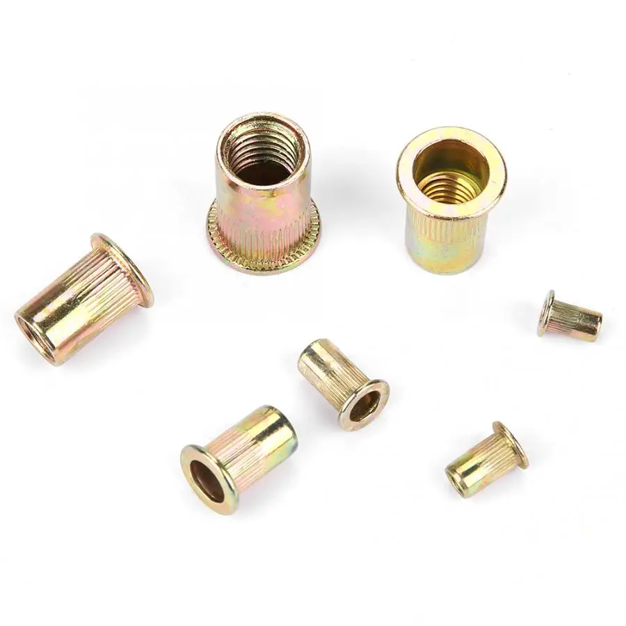 150 шт./компл. M3/M4/M5/M6/M8/M10/M12 плоская головка из углеродистой стали Резьбовая глухая