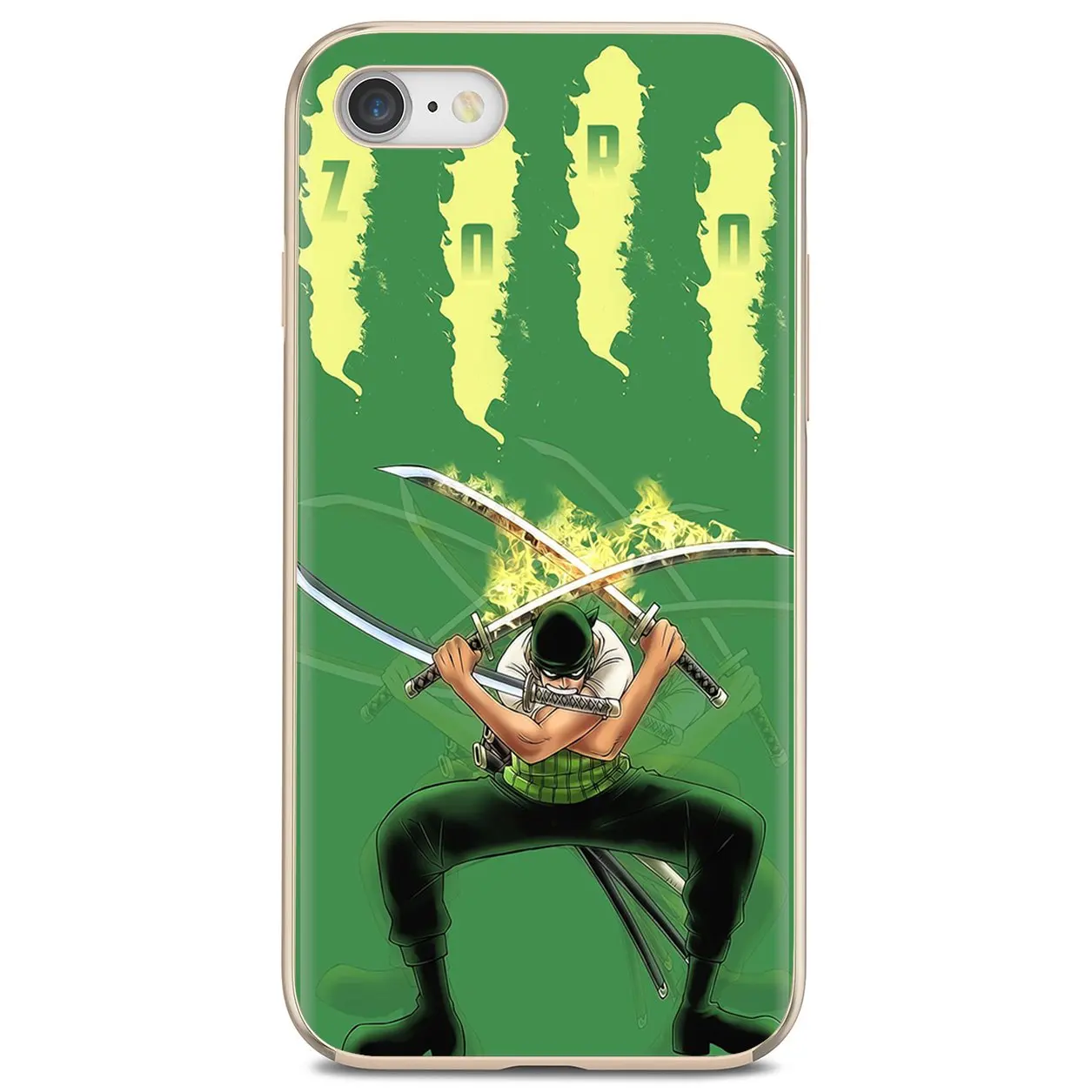Для iPod Touch для iPhone 11 Pro 4 4S 5 5S SE 5C 6 6S 7 8 X XR XS Plus Max Anime one piece zoro прочный силиконовый