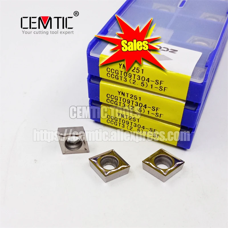 

ZCC Turning Inserts Carbide CCGT09T304-SF YNT251 50PCS/LOT