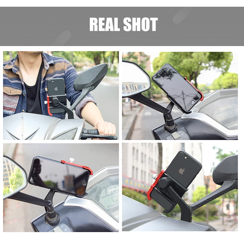 

GIYO aluminum alloy mobile phone holder universal 2.17-3.94 inch mobile phone holder adjustable motorcycle mobile phone holder