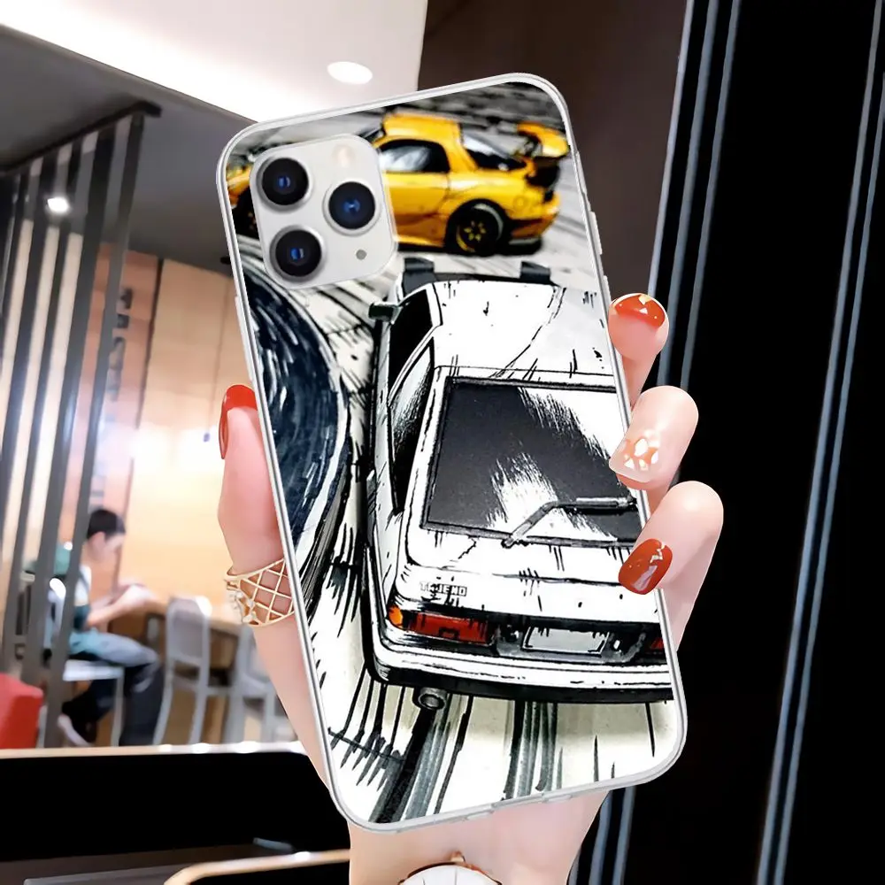 

Women Initial D JDM Transparent Cell Phone Case For Iphone 12 11 Pro Xs Max 6s 7 8 Plus Xr Xs X 5s Se 2020 Clear Cover