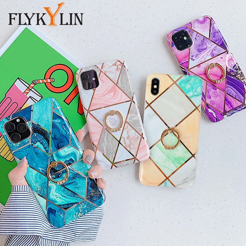 Чехол подставка FLYKYLIN для iphone 11 Pro Max X XS XR 7 8 Plus 6 S чехол huawei P30 P20 Lite силиконовый