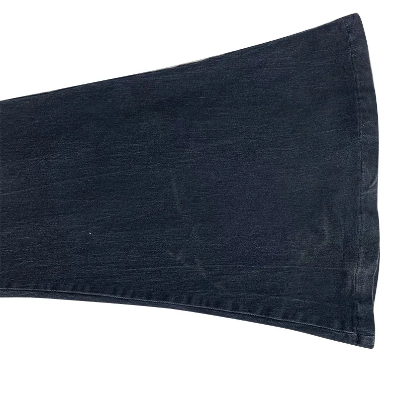 

Washed Denim Jumpsuit Plus Size Women's Long-Sleeved Button Collocation Fashion Casual Street Shooting Horn Jumpsuit Spring 2021