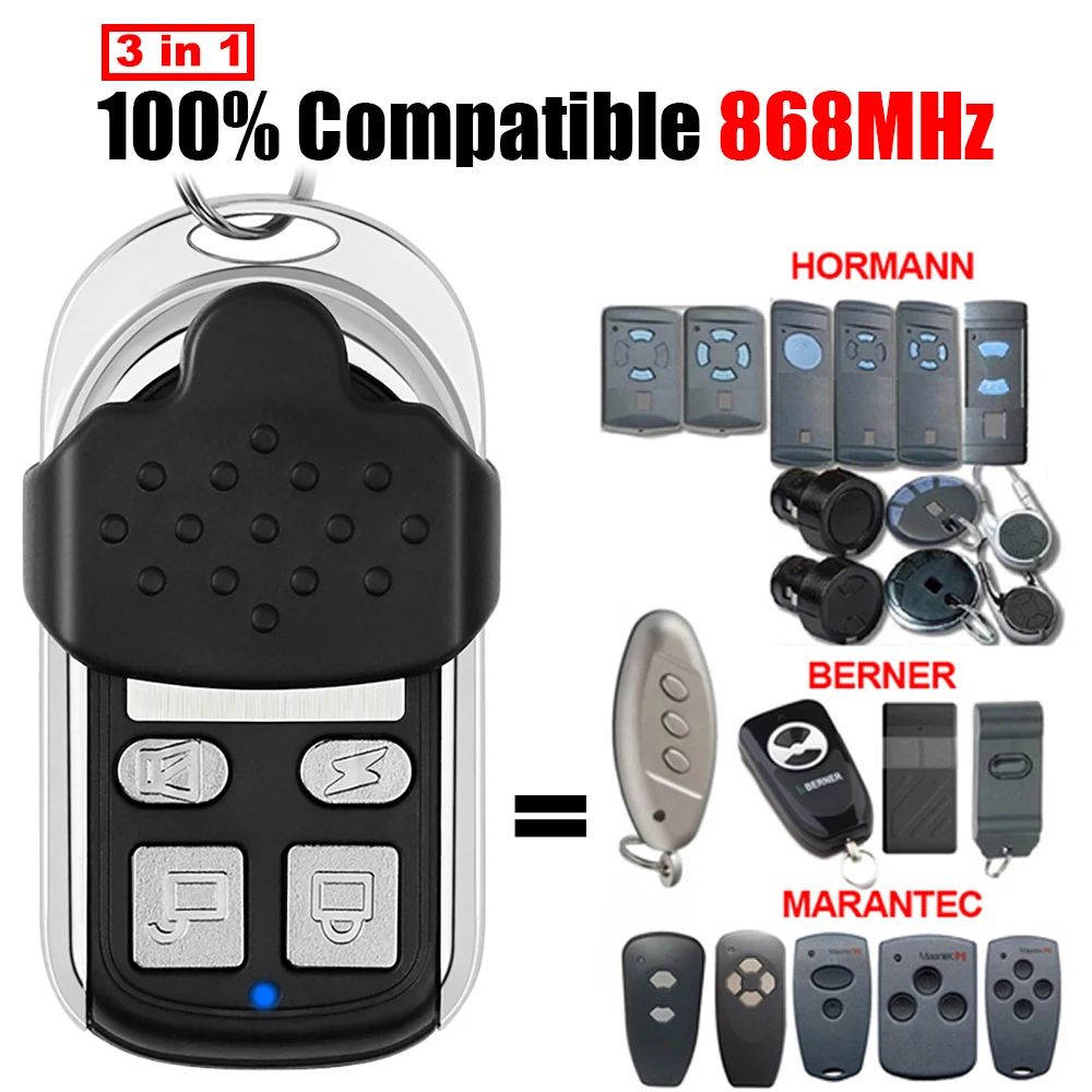 

Пульт дистанционного управления Hormann Berner 868 МГц, клон HSM2 HSM4 HSE2 BHS121 BHS130 BHS140 868, Открыватель гаражных ворот