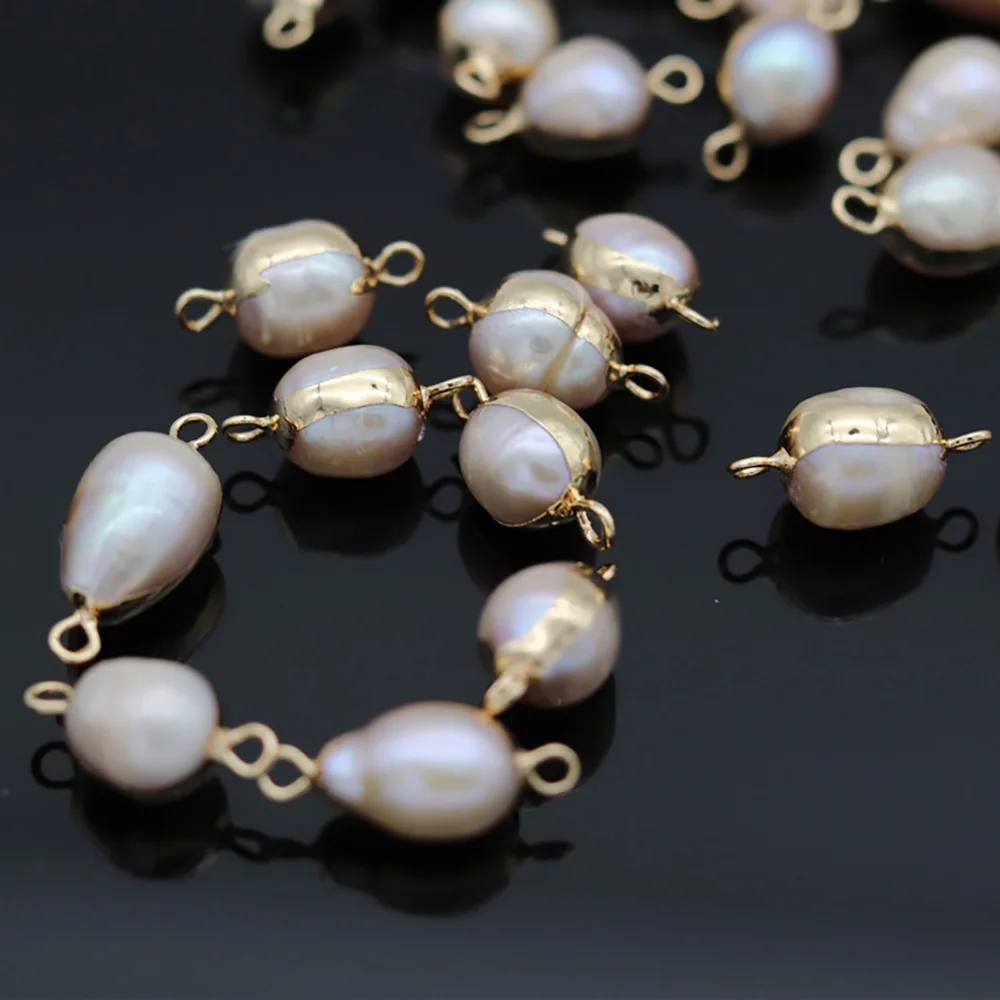 

Оптовая продажа, натуральный белый круглый жемчуг, соединитель ручной работы, сделай сам, изысканная искусственная бижутерия, аксессуары, Подарочная бижутерия