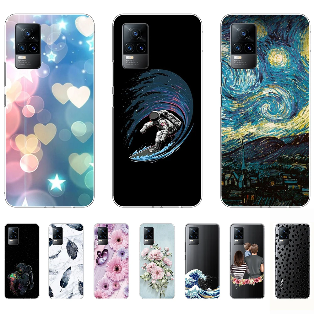 

Soft Case for vivo V21E Silicon Fashion Flexible Transparent Shell Back Cases 6.44Inch Shockproof Bumper Dust-proof Personality