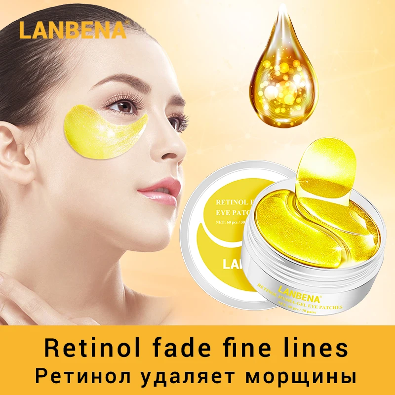 

LANBENA Eye Mask Collagen Eye Patch Hyaluronic Acid Gel Moisturizing Retinol Anti Aging Remove Dark Circles Eye Bag Skin Care