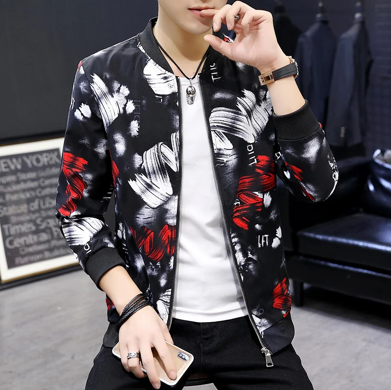 Уличная одежда для клуба мужская куртка бомбер размера плюс 6xl с цветочным