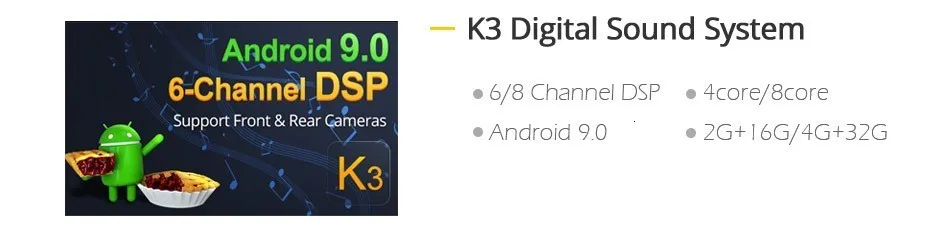 Ownice K6 Octa core 2 Universal Head uint Android 8.1 Car Radio Stereo GPS Navi Multimedia Player DSP Support 4G LTE AHD Camera