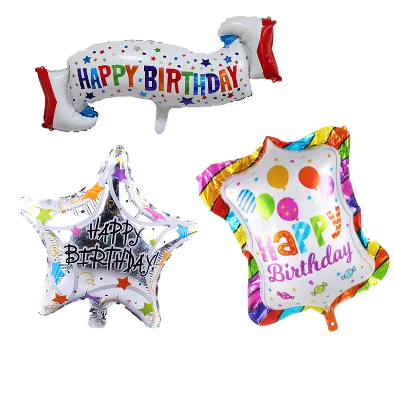 

Oval blue cloak streamer five-pointed star shape aluminum film balloon birthday party banquet decoration children's toys