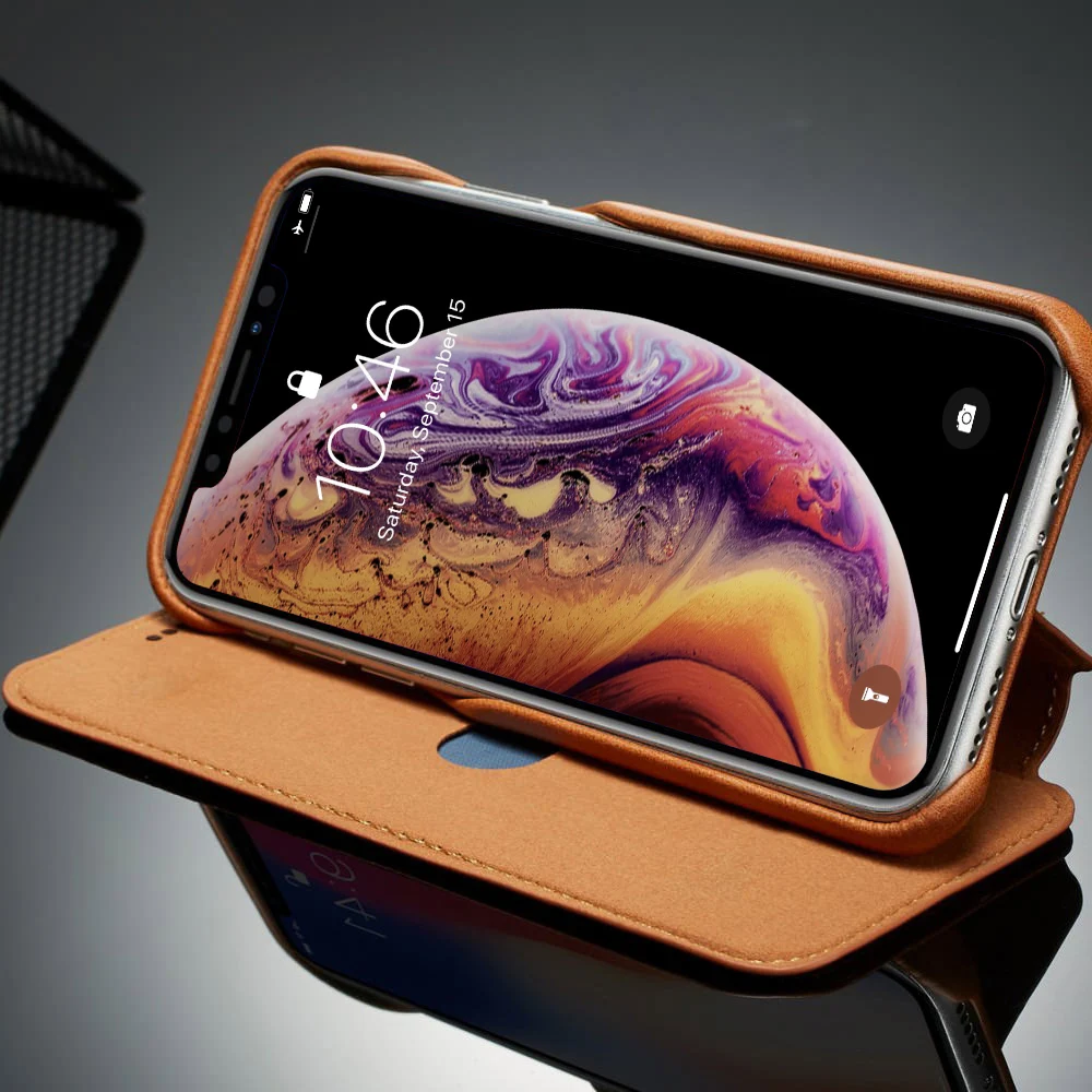 Премиум бумажник чехол для телефона IPhone SE2 Xr X Xs держатель карт флип кожаный 11 12 Pro