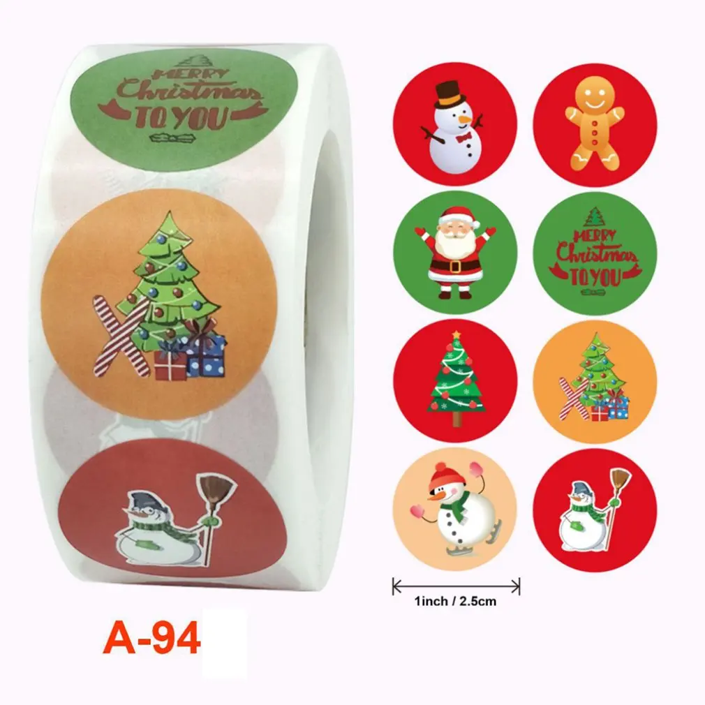 

500pcs Kids Stickers Cute Cartoon Animals Christmas Snowman Santa Decoration Gift for Reward Children School Supplies