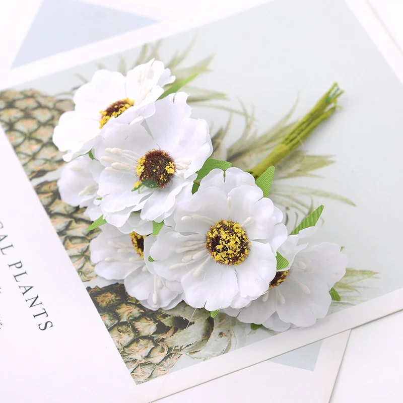 1 бутон 6 штук в партии 4 см мини Маковый Букет шелк искусственный цветок коробка