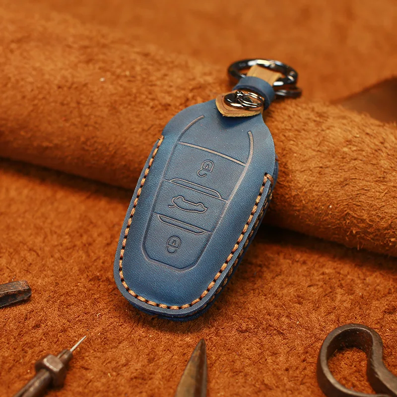 Кожаный чехол для автомобильных ключей умный с дистанционным управлением