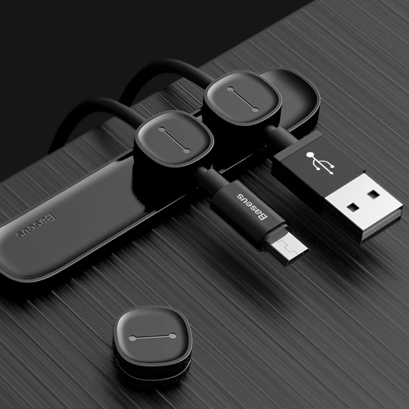 Универсальный Магнитный кабель зажим для намотки USB Data line самоклеящийся