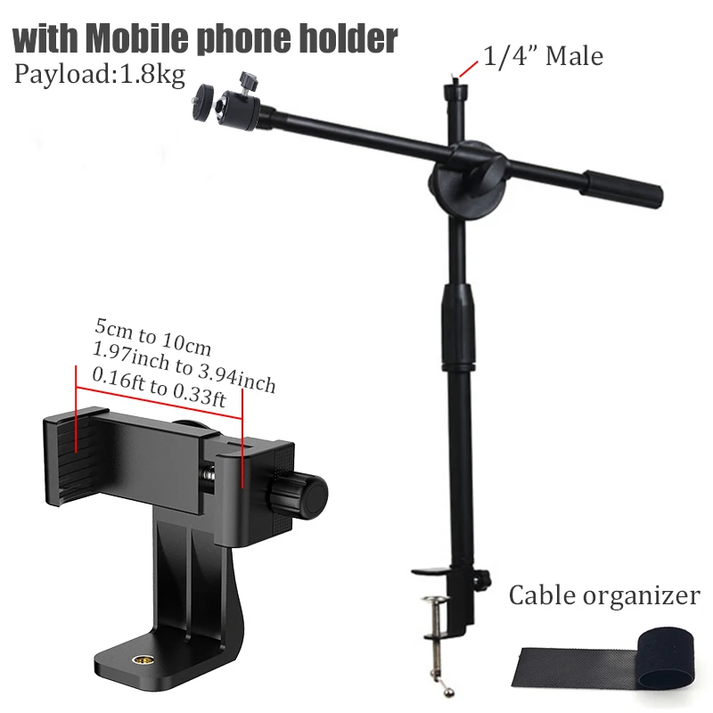 BFOLLOW настольное крепление с зажимом для съемки видео в верхней части 10 дюймов