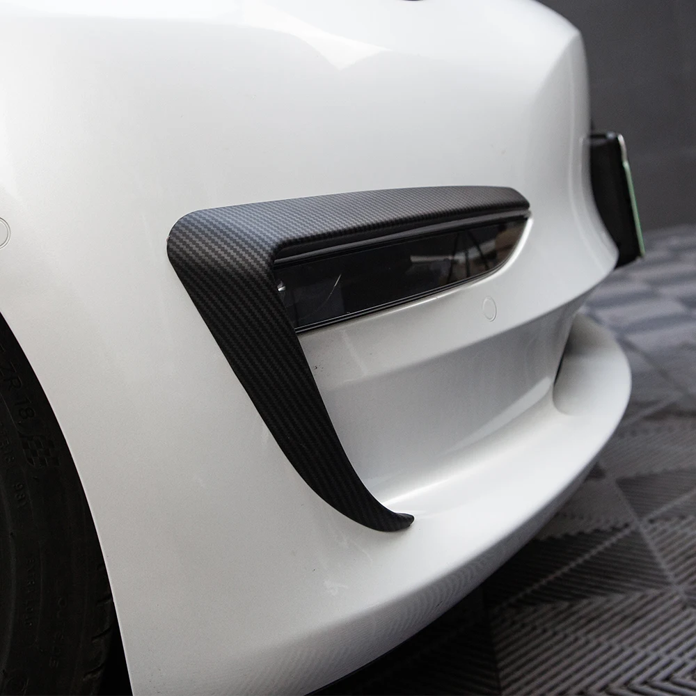 Передняя накладка на лезвие Tesla Model 3 2021 аксессуары из АБС пластика и углеволокна