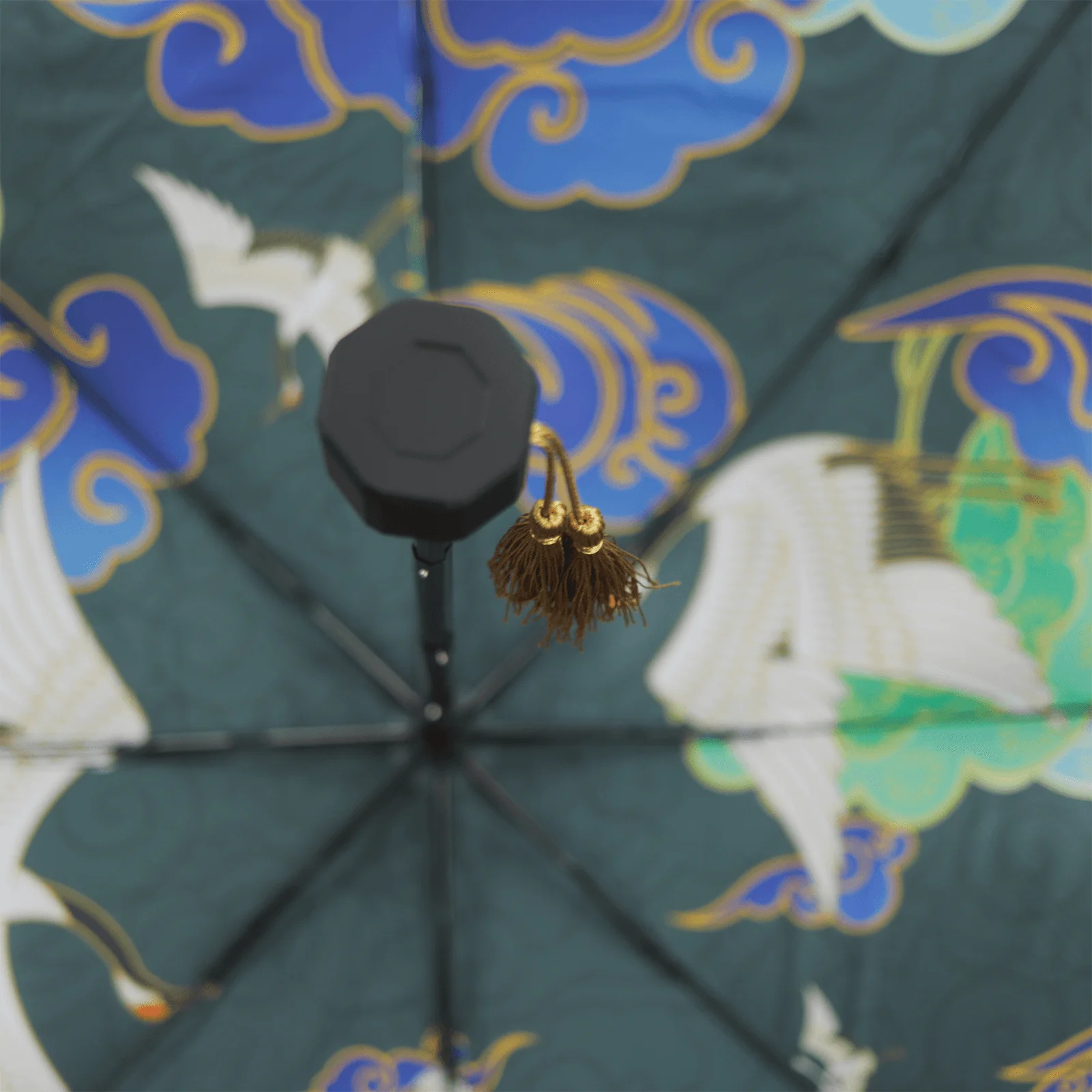 

Umbrella triple folding umbrella Chinese style double-layer vinyl umbrella all-weather umbrella anime