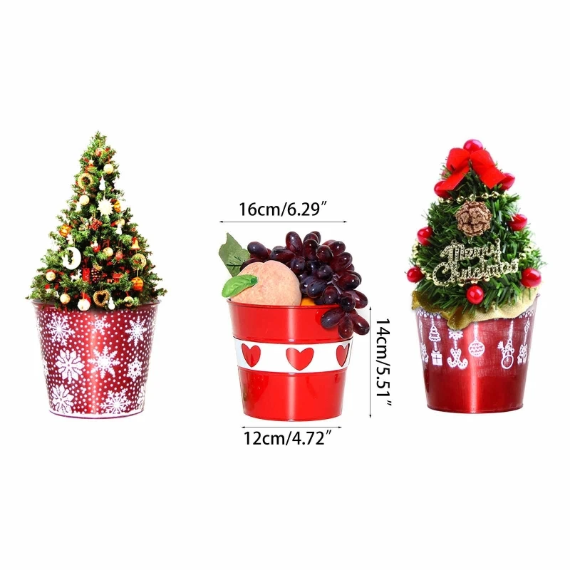 

Flower pot on Christmas Home Decor Balcony Planter Indoor Outdoor Decorative Metal Succulent Planter Garden Patio Decor
