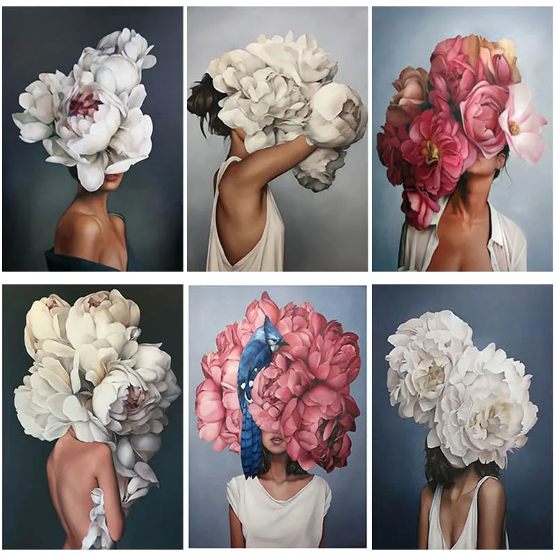 DIY 5D алмазная живопись цветок искусство Алмазная вышивка Абстрактная Живопись