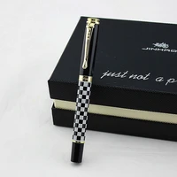 luxury high quality jinhao 500 black plaid fountain pen office school medium nib trim iraurita writing ink pen supply