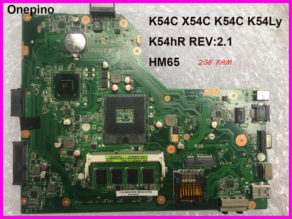 Материнская плата K54C для ноутбука ASUS X54C K54 K54Ly K54hR системная 2 Гб ОЗУ Встроенная REV 1
