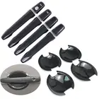 Для Mitsubishi Lancer 2008-2020 углеродное волокно хромированная Автомобильная боковая дверная ручка декоративная крышка наклейка Стайлинг Аксессуары