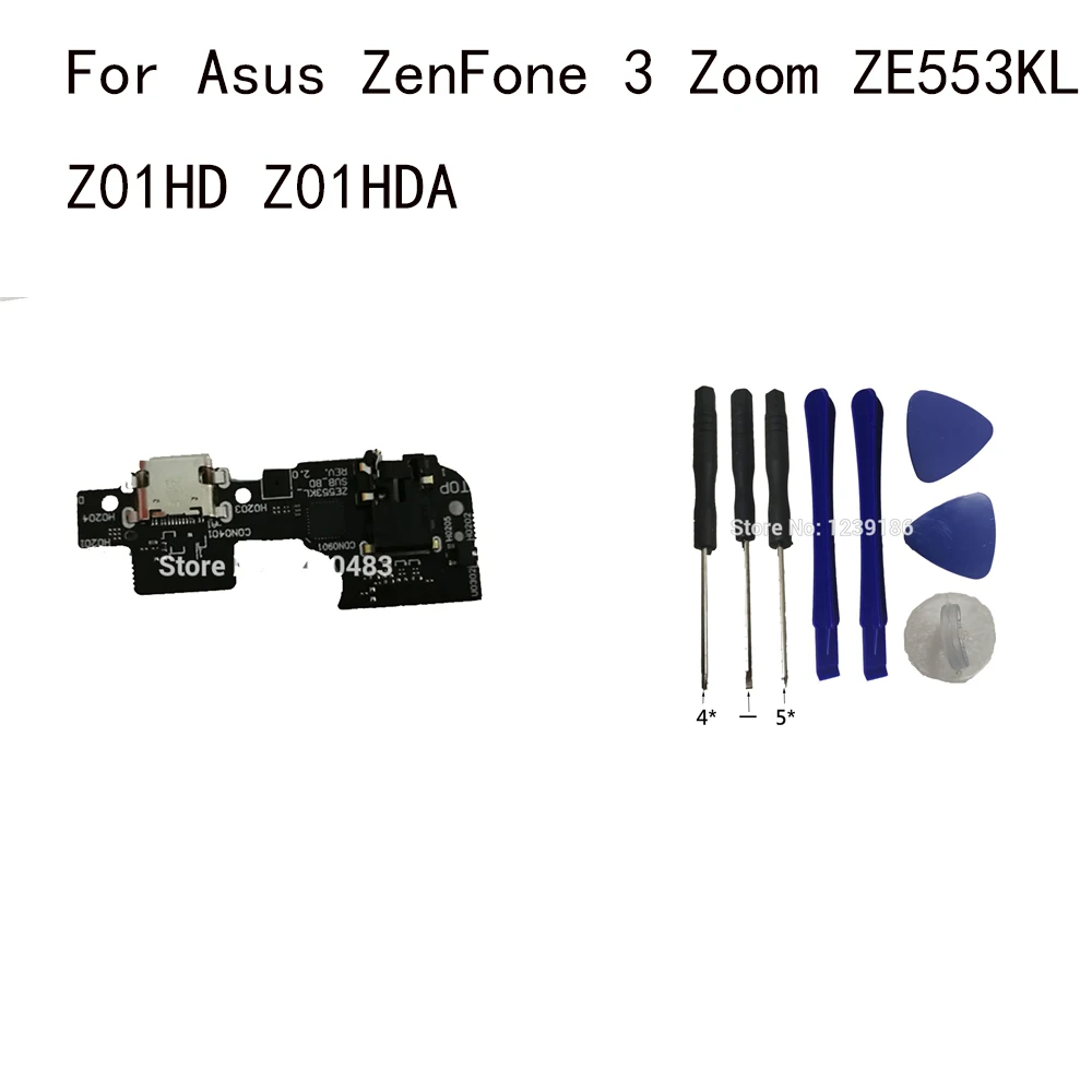 

For Asus ZenFone 3 Zoom ZE553KL Z01HD Z01HDA USB Charging Dock USB Charger Plug Board Module Repair Parts + Tool