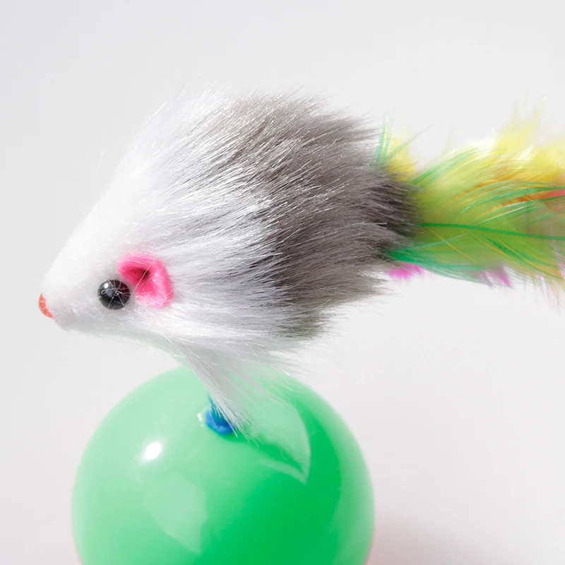 

1pcsPet cat toy Mi Mi's favorite fur mouse tumbler kitten cat toy plastic ball catching cat supplies