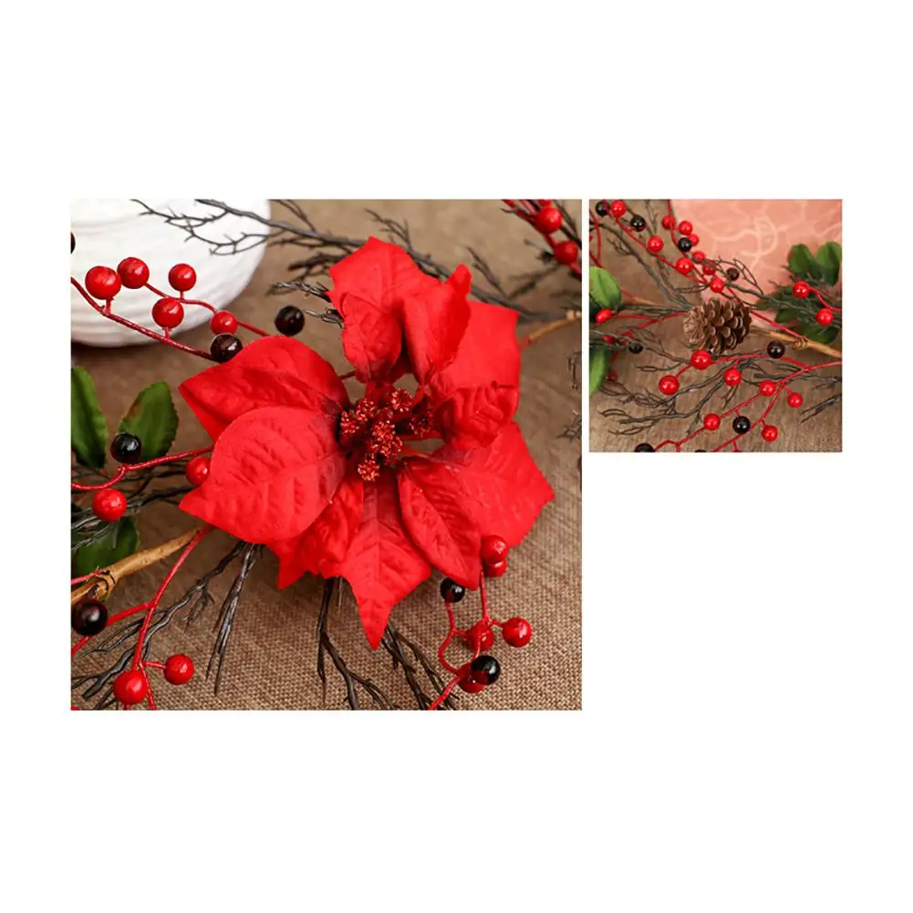 LanLan украшение для окон и дверей с искусственным тростником красными