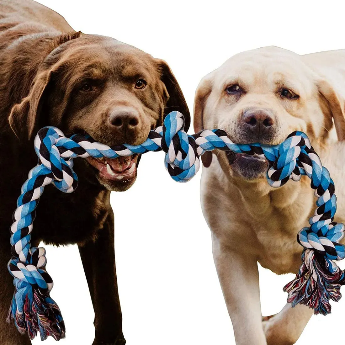 

1 Pcs Dog Bite Rope Toys Pets Dogs Supplies Pet Dog Puppy Cotton Chew Knot Toy Durable Braided Bone Rope Funny Tool Random Color