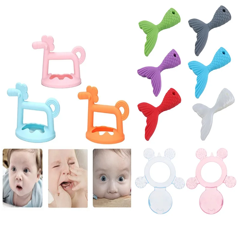

Cute Tortoise Baby Soothing Teether BPA Free Silicone Chew Charms Baby Teething Toys