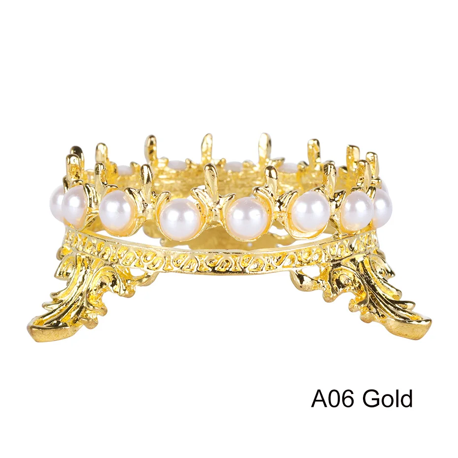 A06 Gold 1 шт. корона дизайн ногтей держатель кисти профессиональный макияж ручка стенд дисплей акриловый УФ гель носитель хранения Маникюрный Инструмент SAA06 - Цвет: A06 Gold
