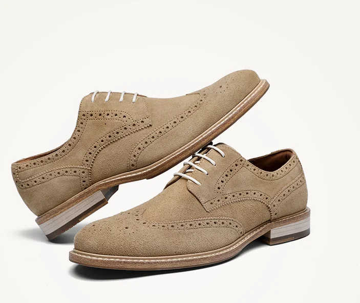 Новое поступление мужские туфли Bullock в британском стиле Замшевые Кожаные Туфли