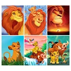Алмазная живопись Disney 5D круглая вышивка крестиком Король Лев Алмазная вышивка мозаика распродажа хобби Бриллиантовая Картина Набор