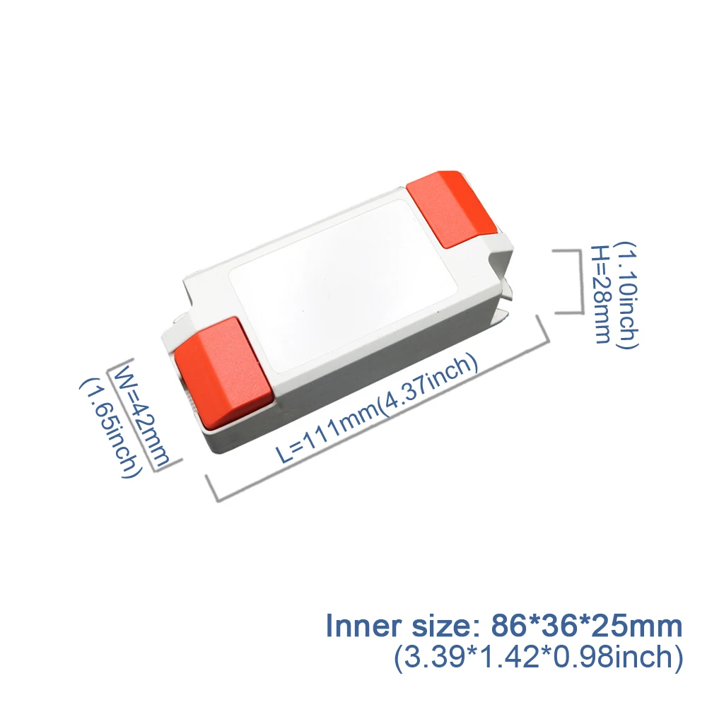1Pcs 111*42*28mm CSCSD Plastic Project Junction Box For Slim LED Driver Enclosure | Обустройство дома