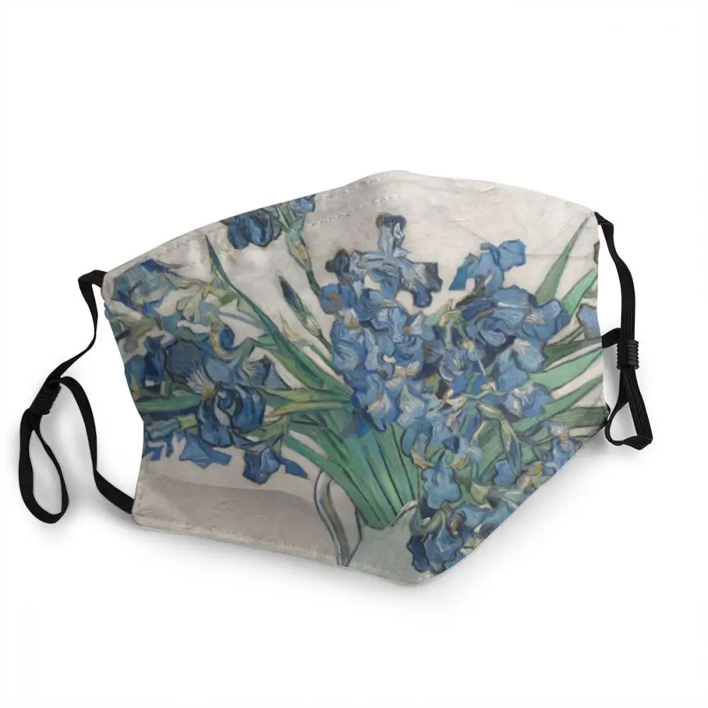 

Vincent Van Gogh Lrises Mask Anti Haze Dust Art Flowers Painting Protection Cover Adult Reusable Respirator Mouth-Muffle