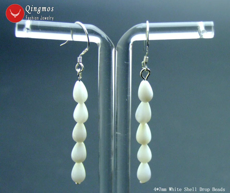 Женские серьги-подвески из серебра 925 пробы 4 х7 мм | Украшения и аксессуары