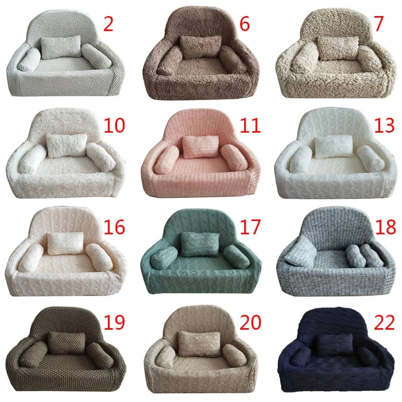 

4 Pcs/set Newborn Photography Props Baby Posing Sofa Pillow Set Chair Decoration C5AF