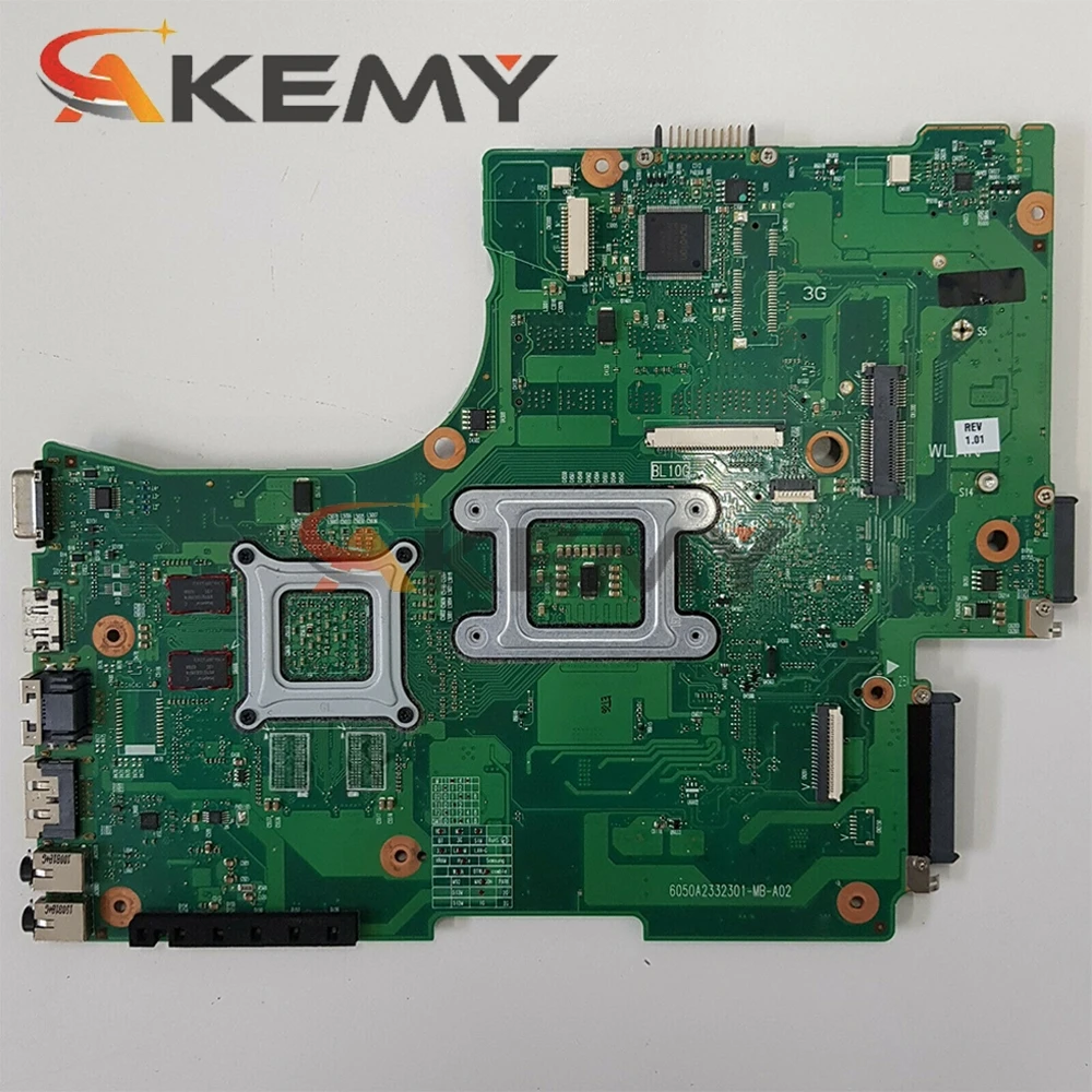 

AKemy V000218030 MAIN Board for Toshiba Satellite L650 L655 Laptop Motherboard Notebook Pc Mainboard HM55 6050A2332301-MB-A02
