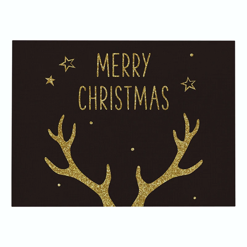 865 SEAAN Dark Christmas Decor Tableware Durable Dinner Table Placemat Tea Party Kitchen Accessories Bowl Cup Pads Drink Coasters - Цвет: 865