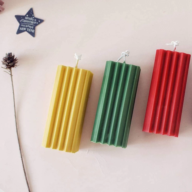 

Candle Molds Cylinder Candle Making Kit Pillar Candle Making Molds Braided Woven Pattern Set of 2 PCS