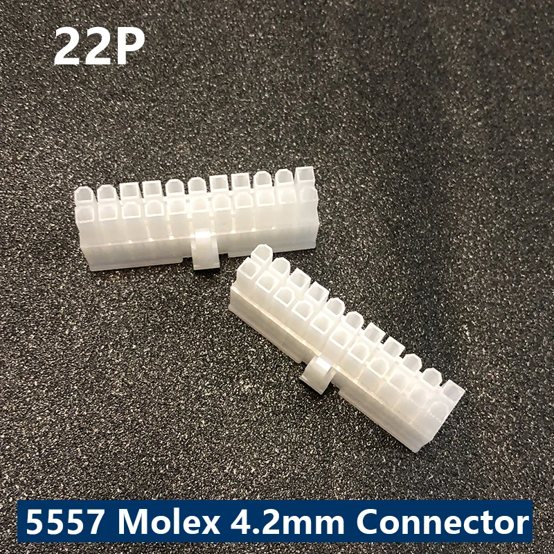 

10 шт., прозрачные розетки 22P 5557 Molex 4,2 мм 22P