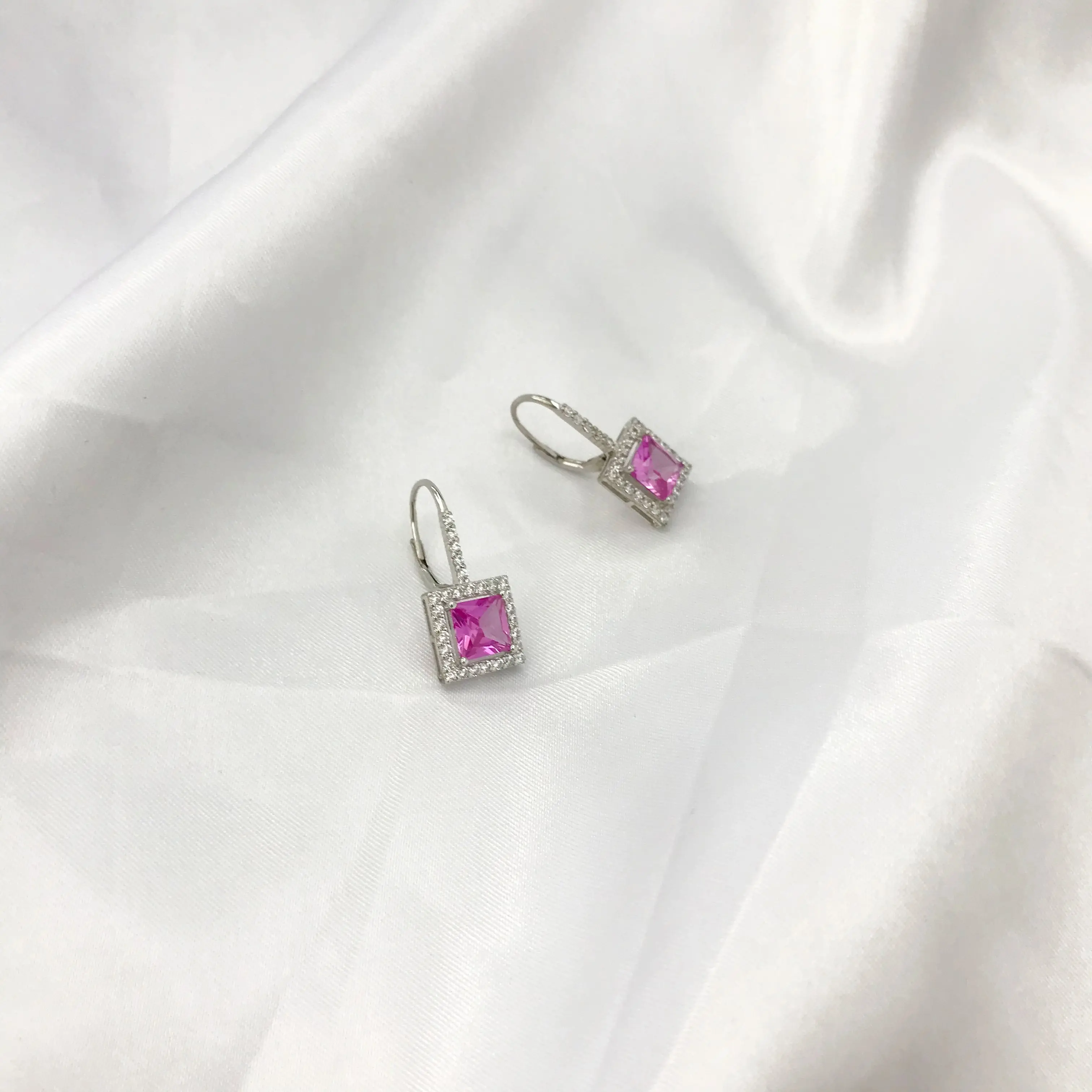 

Beritafon 925 Sterling Silver Zirconia and Crystal Leverback Earrings for Women