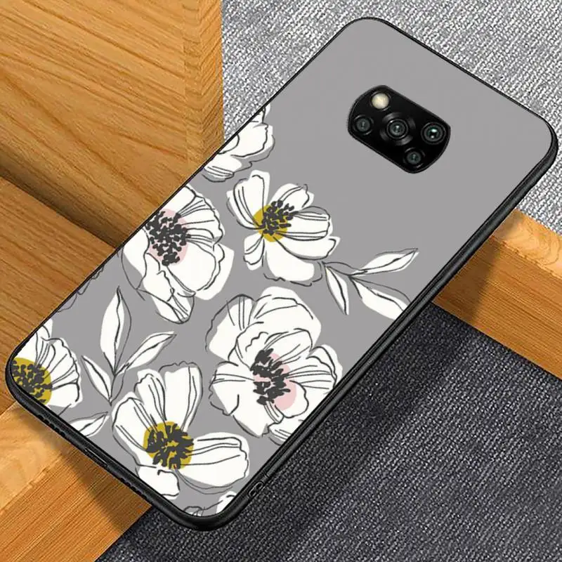 

Flowers beatuiful design Phone Case For Xiaomi redmi note mi 7 8 9 10 a s t pro max 4G 5g shell coque
